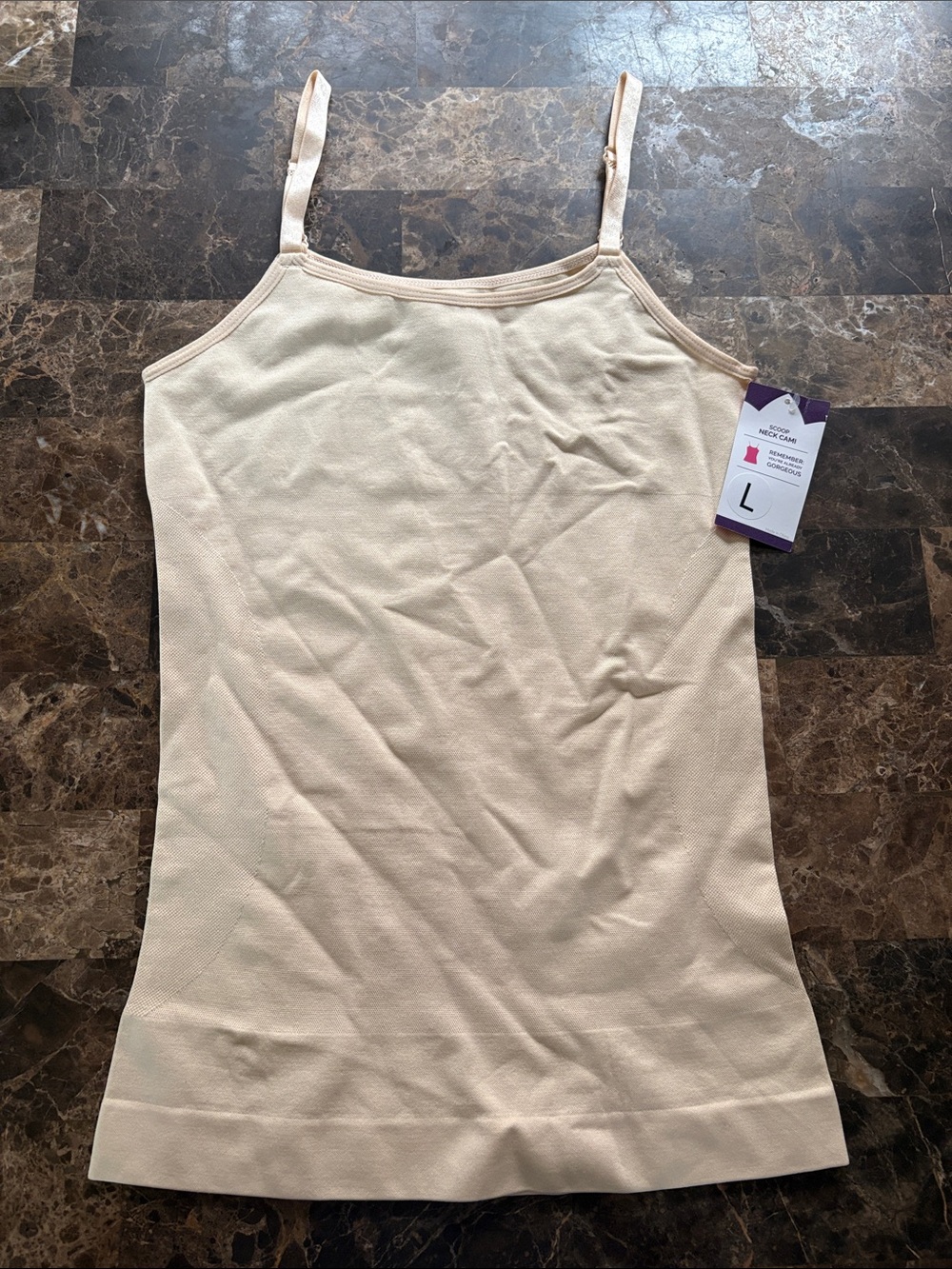 NWT Seamless Beige Shapewear Cami Tank Top Lsz